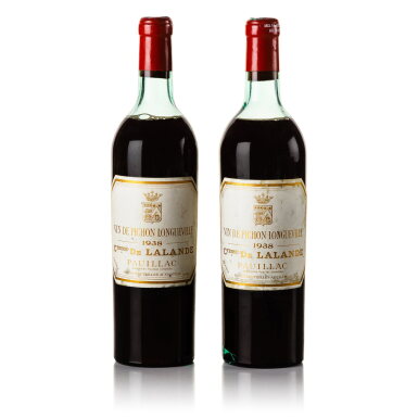View full screen - View 1 of Lot 124. Château Pichon Longueville, Lalande 1938 (2 BT).