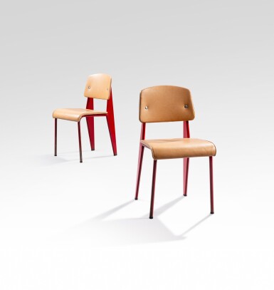 View full screen - View 1 of Lot 50. Pair of Standard chairs, n°306 model.