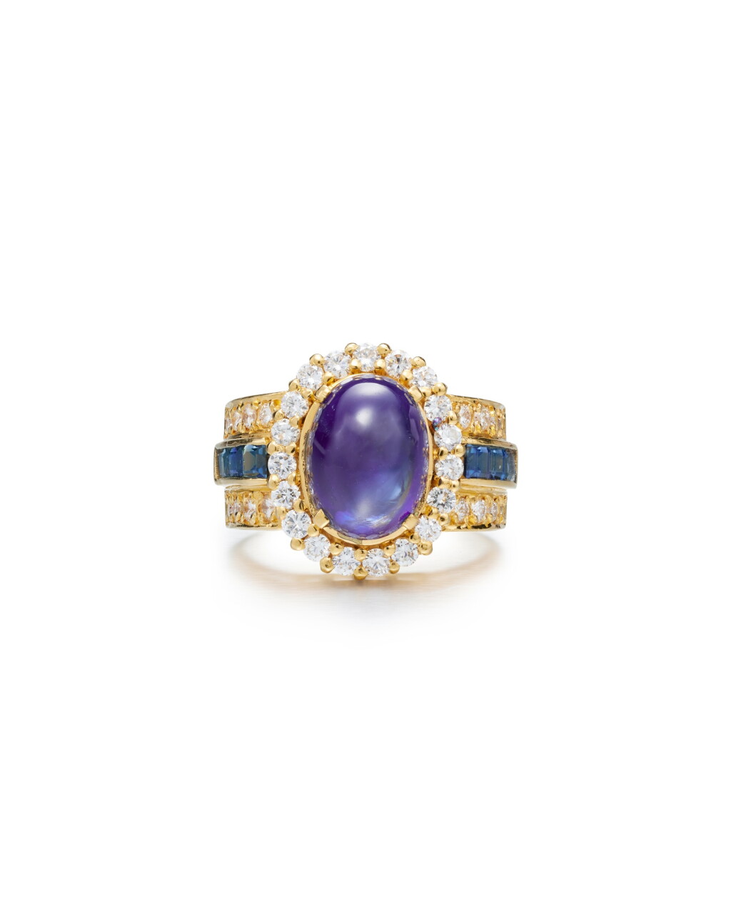 View full screen - View 1 of Lot 1854. Sapphire and Diamond Ring | 藍寶石 配 鑽石 戒指.