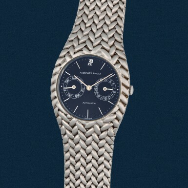 View full screen - View 1 of Lot 9. Cobra 'Royal Khanjar', Reference 5587BC | A white gold bracelet watch with day and date | Made in 1985.