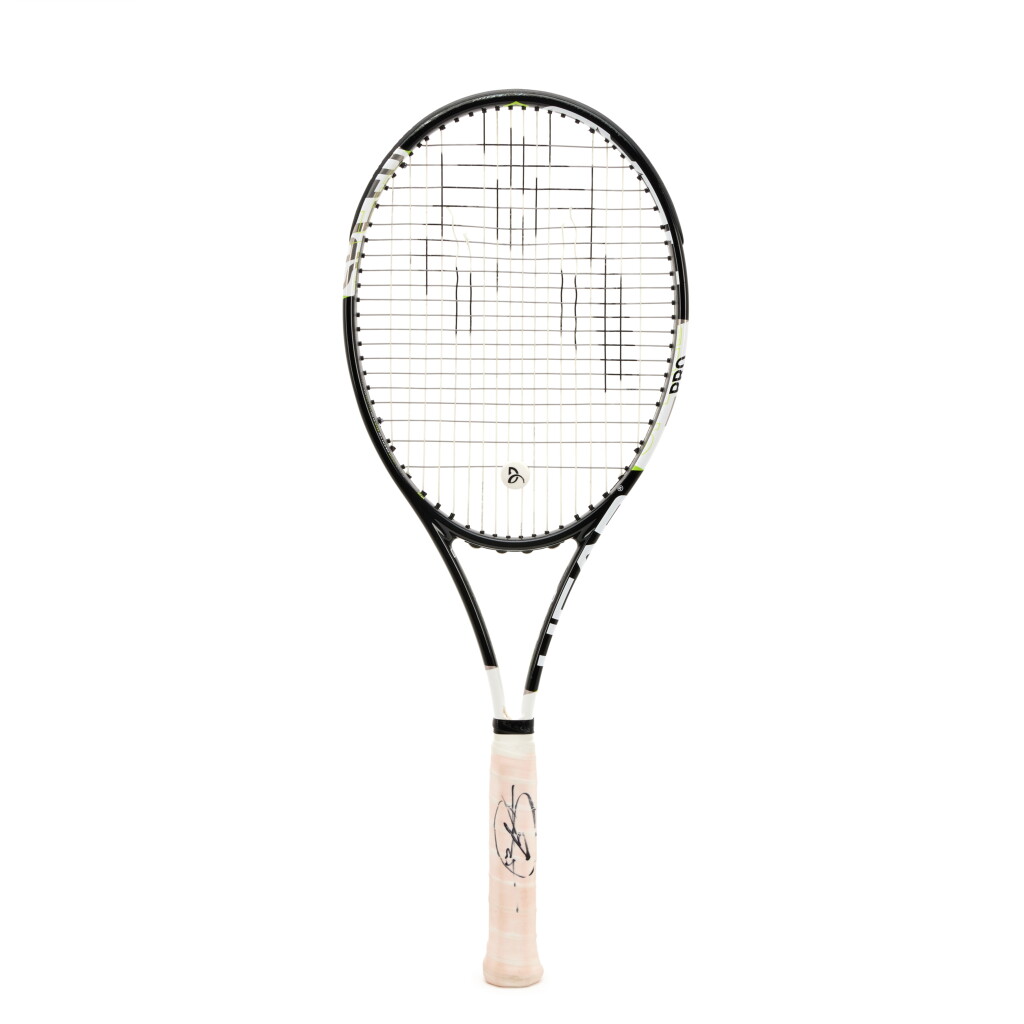 View full screen - View 1 of Lot 2. Novak Djokovic 2015 US Open 'Championship Clinching' Game Used Racket.