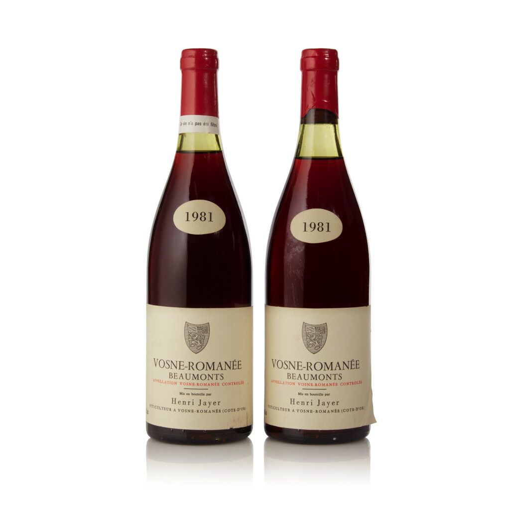 View full screen - View 1 of Lot 1. Vosne Romanée, Les Beaumonts 1981 Henri Jayer (2 BT) .