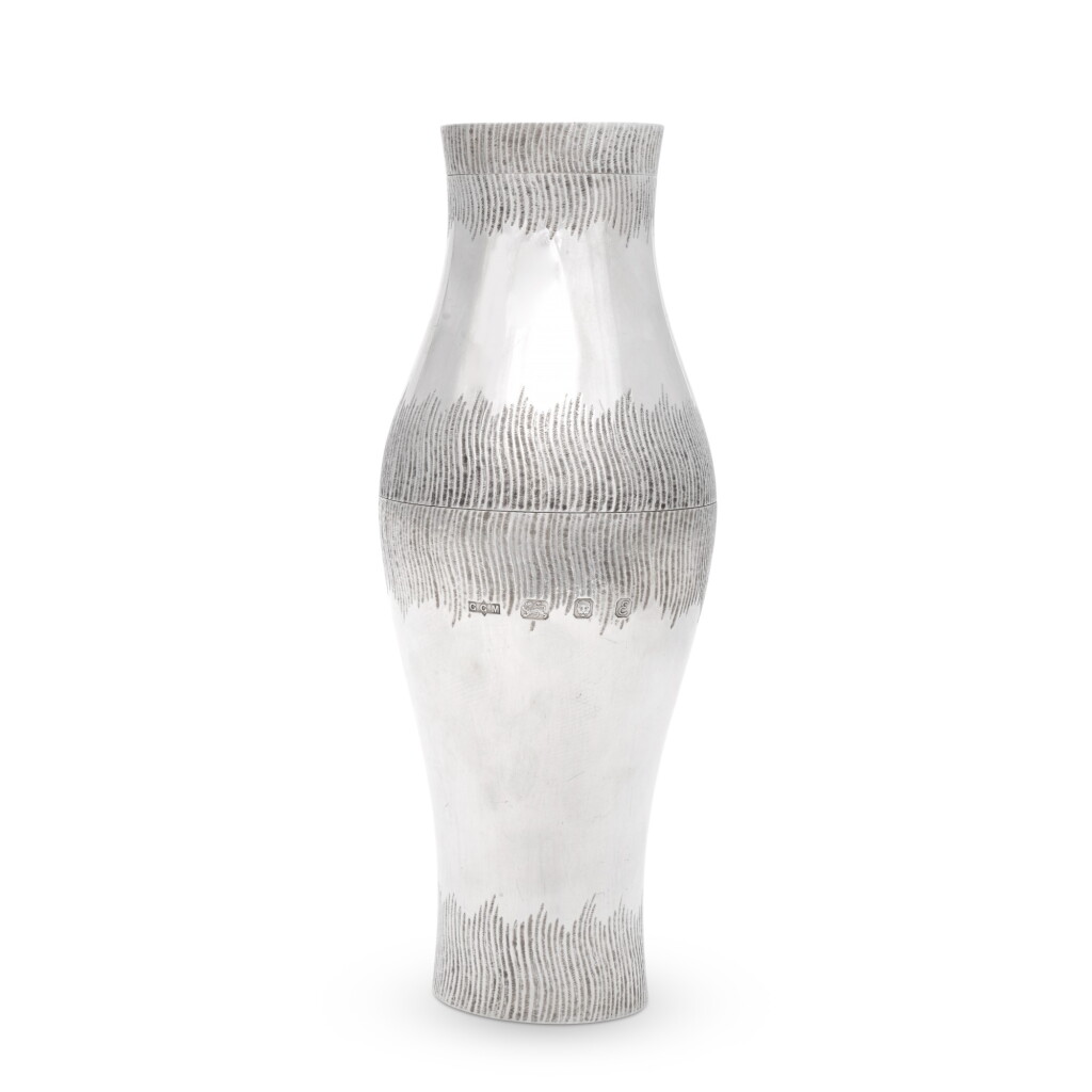 View full screen - View 1 of Lot 72. A Modernist silver cocktail shaker, Grant Macdonald, London, 1979.