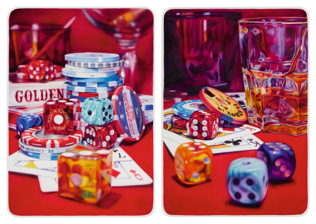 View full screen - View 1 of Lot 26. KATE BRINKWORTH | (I) PLAYBOY STRIP (2) & (II) PLAYBOY STRIP (3) (A PAIR OF WORKS).