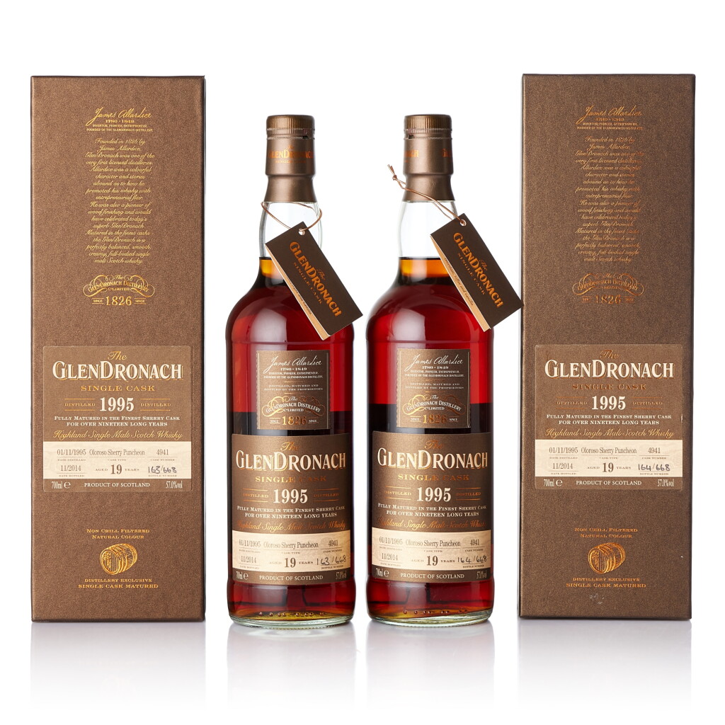 View full screen - View 1 of Lot 6612. GlenDronach 19 Year Old 1995 #4941 57.0 abv 1995 (2 BT70).