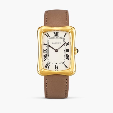 View full screen - View 1 of Lot 2243. Bamboo Coussin, Reference 78102 | A yellow gold wristwatch, Circa 1975.