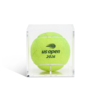 View full screen - View of Alexander Zverev v. Botic van de Zandschulp 2026 US Open ‘Quarterfinals’ Match Point Tennis Ball | Set 3 .