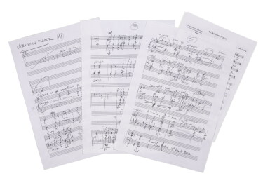 View full screen - View 1 of Lot 91. J. Rutter. Autograph composing manuscript of "A Ukrainian Prayer", 2022.