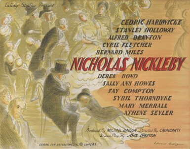 View full screen - View 1 of Lot 91. THE LIFE AND ADVENTURES OF NICHOLAS NICKLEBY (1947) POSTER, BRITISH.