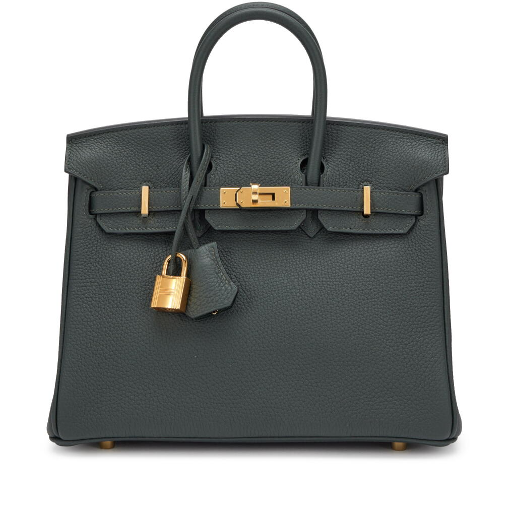 View full screen - View 1 of Lot 104. Vert Fonce Togo Birkin 25 Gold Hardware, 2024.