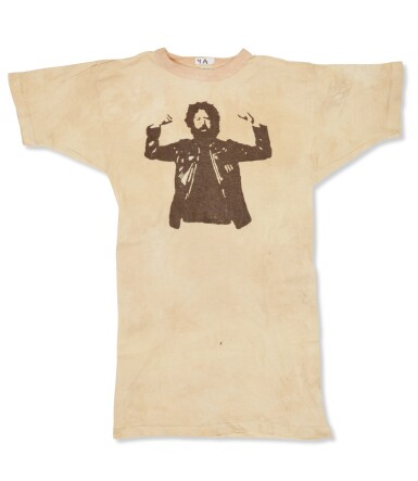 View full screen - View 1 of Lot 38. Grateful Dead | Vintage shirt featuring Jerry Garcia flexing .