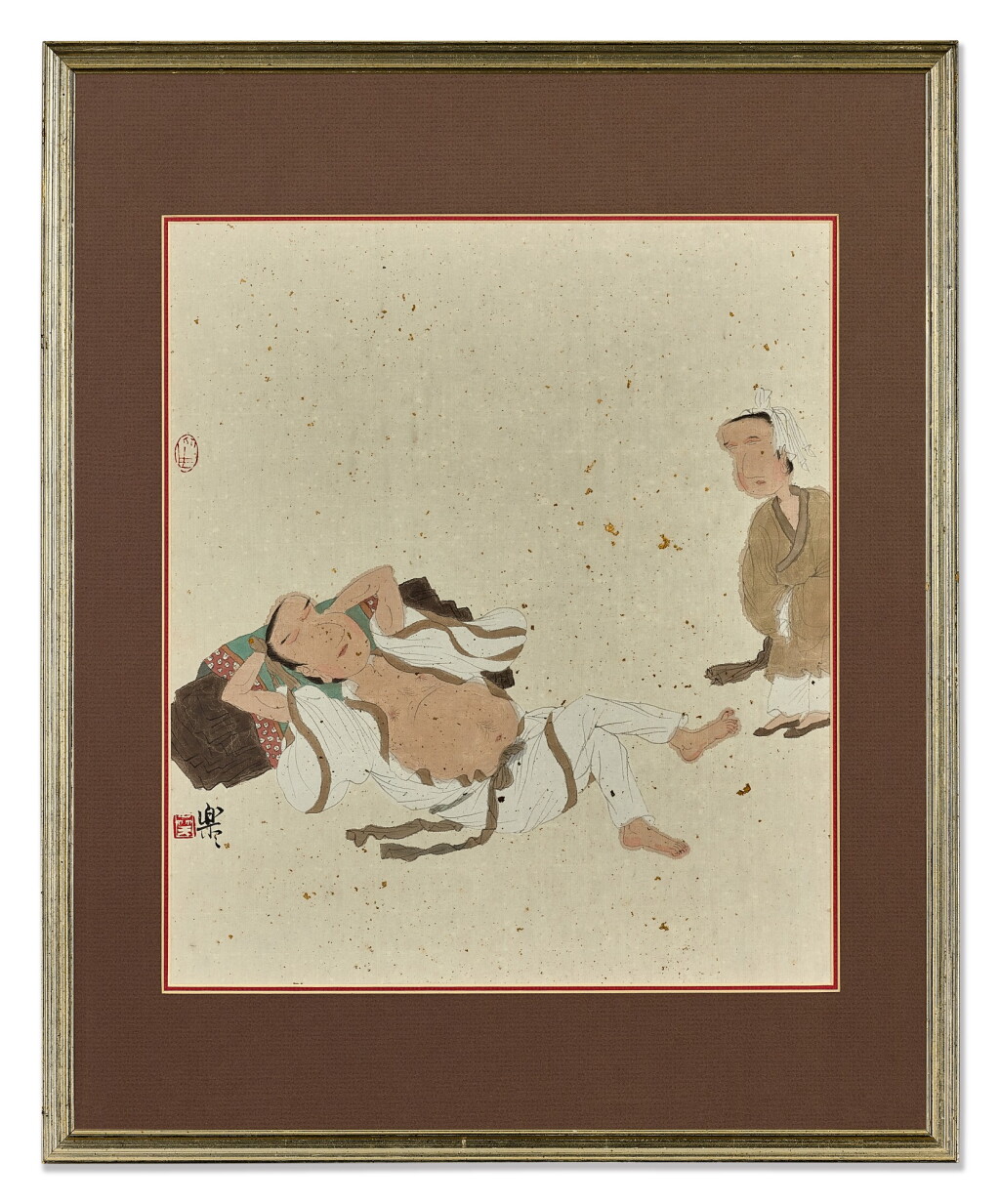 View full screen - View 1 of Lot 836. Xu Lele 徐樂樂 | Sleeping Scholar; Calligraphy 打盹圖、行書.