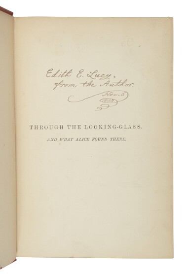 View full screen - View 1 of Lot 107. Dodgson, Charles Lutwidge ("Lewis Carroll") | Presentation copy.