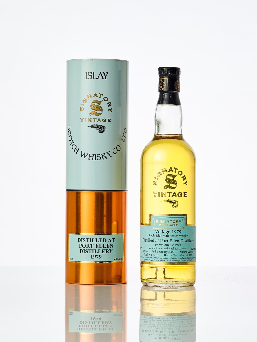 View full screen - View 1 of Lot 5034. Port Ellen Signatory Vintage 22 Year Old 43.0 abv 1979 (1 BT70).
