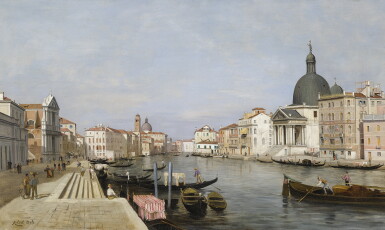 View full screen - View 1 of Lot 840. Robert Charles Gustave Laurens Mols | THE GRAND CANAL, VENICE, FEATURING THE CHIESA DI SAN SIMEONE PICCOLO.