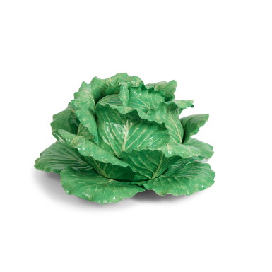 View full screen - View 1 of Lot 212. A Dodie Thayer Pottery Lettuce Ware Large Tureen, Cover and Stand, 20th Century.