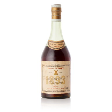 View full screen - View 1 of Lot 6832. N. Barriasson & Co Vintage Grande Fine Champagne Cognac 70 proof 1893 (1 BT70).