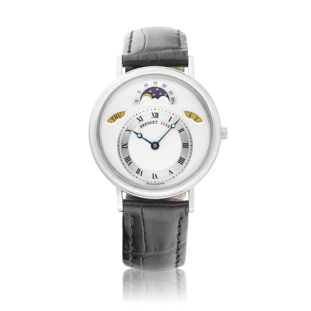 View full screen - View 1 of Lot 8104. Classique, Reference 3330 | A white gold wristwatch with moon phases, day and date, Circa 2008 | 寶璣 | Classique 型號3330 | 白金腕錶,備月相、日期及星期顯示,約2008年製.