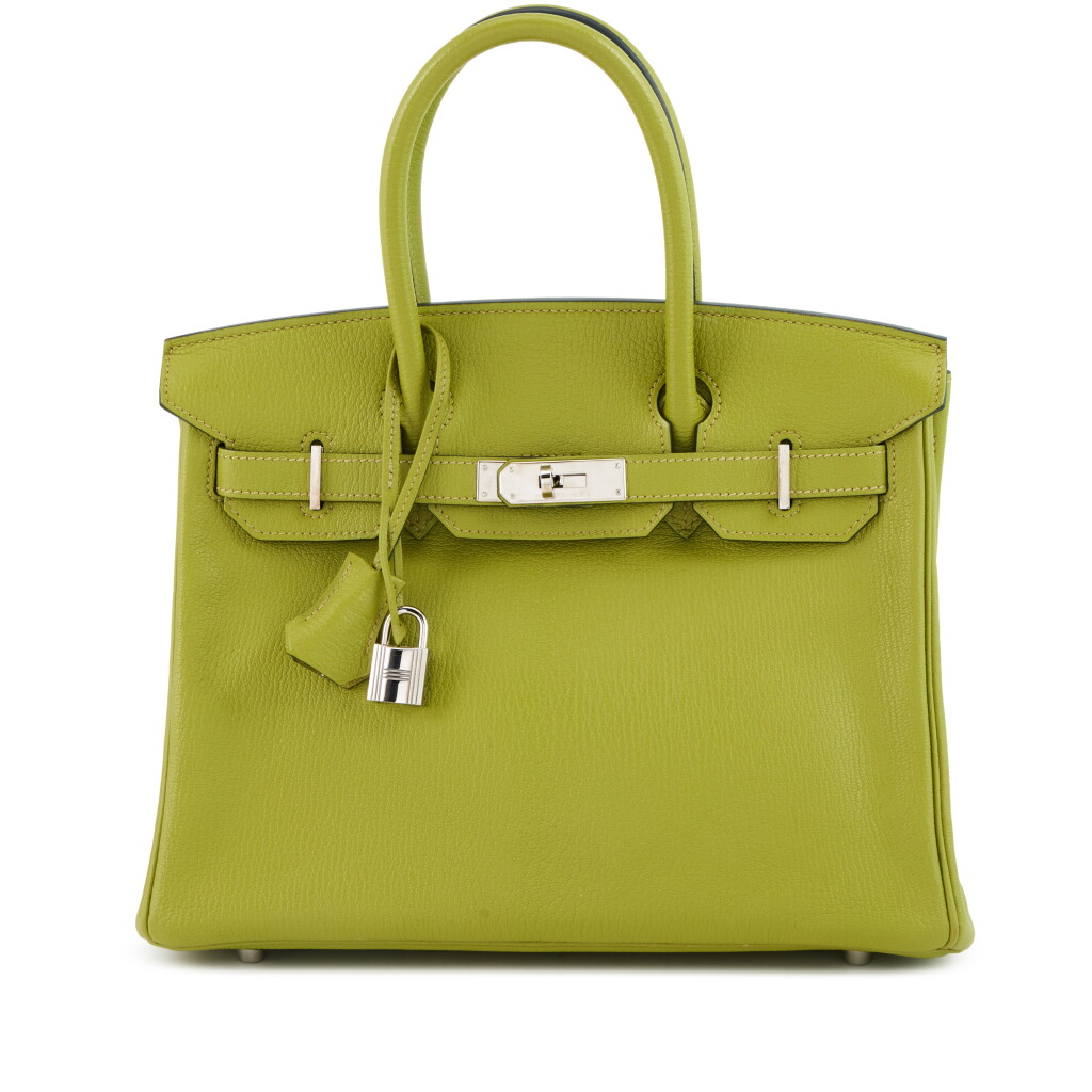 View full screen - View 1 of Lot 61. Vert Anis Chèvre Mysore Birkin 30 Palladium Hardware, 2011.