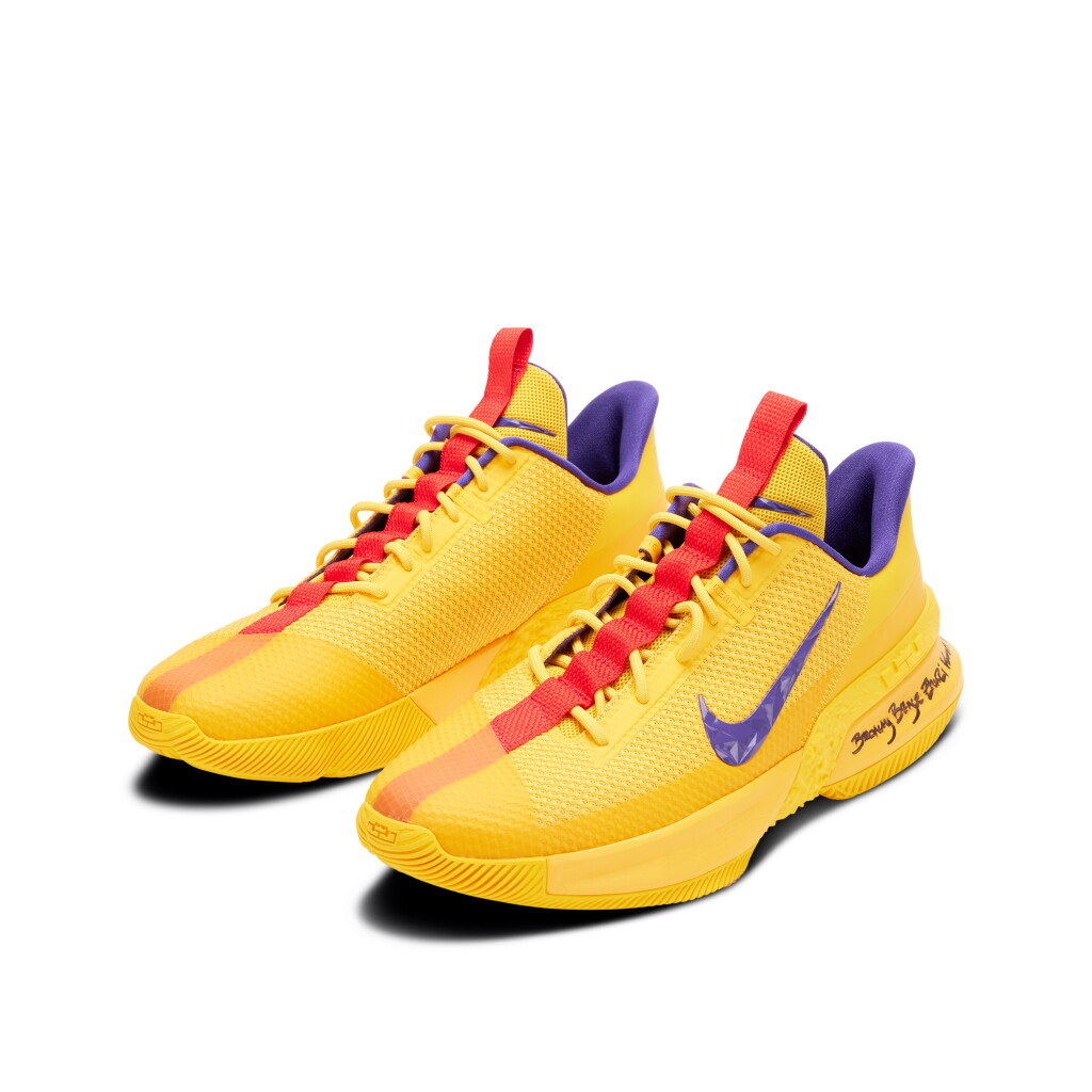 View full screen - View 1 of Lot 33. LeBron James Los Angeles Lakers 2021 NBA Playoffs Western Conference Round 1 Game Worn Sneakers | Game 2.