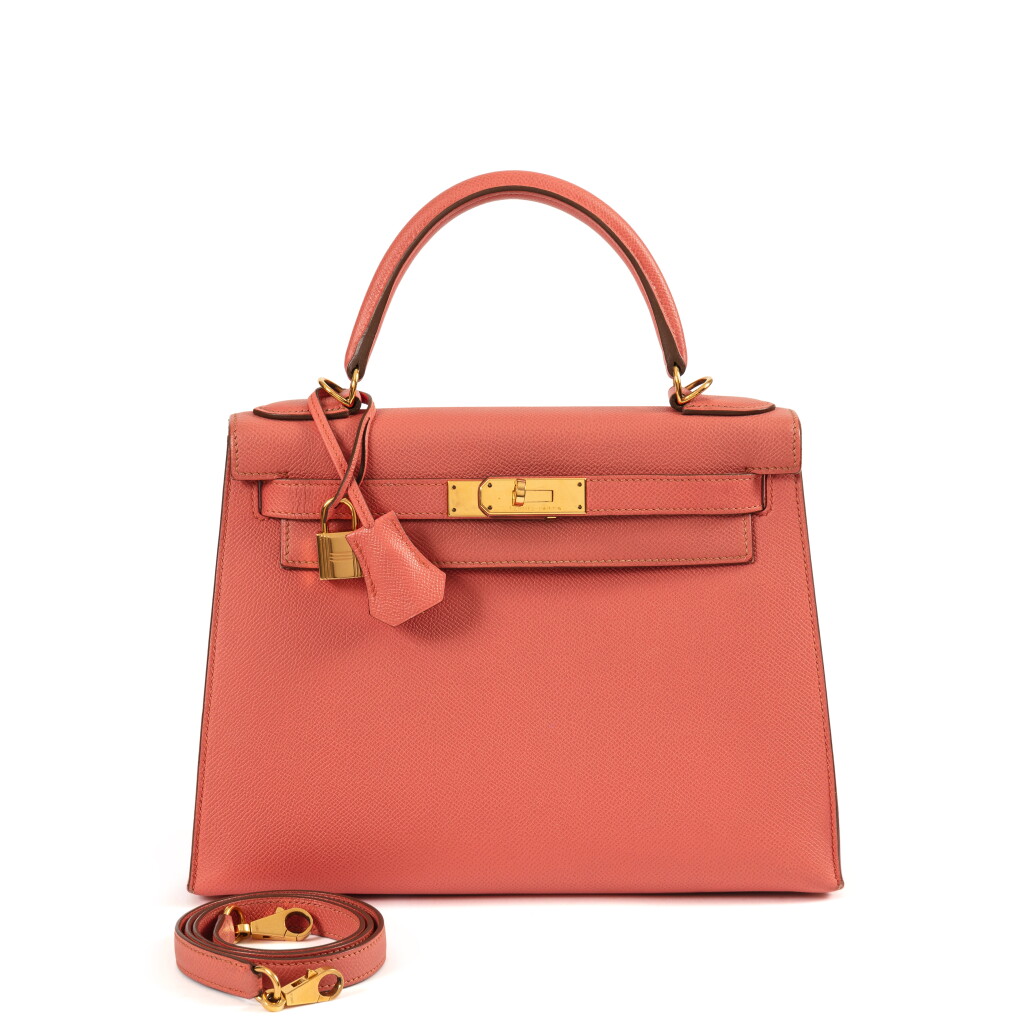 View full screen - View 1 of Lot 356. Crevette Epsom Kelly 28 Sellier Gold Hardware, 2014.