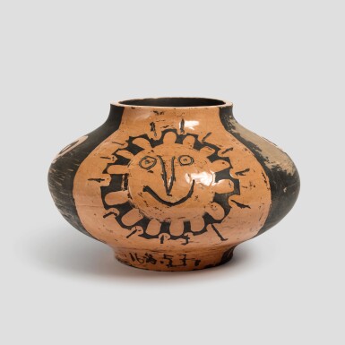 View full screen - View 1 of Lot 398. Visage et soleil .