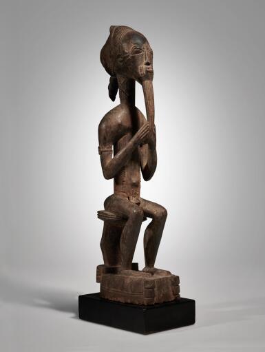View full screen - View 1 of Lot 75. Baule Seated Figure, Côte d'Ivoire.