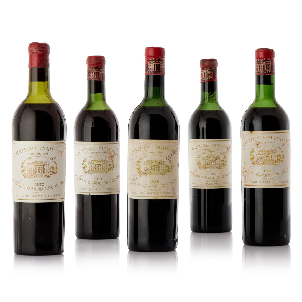 View full screen - View 1 of Lot 6259. Château Margaux 1950s Vertical (9 BT).