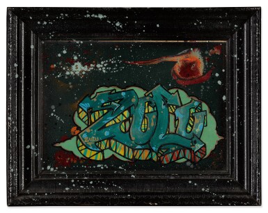View full screen - View 1 of Lot 26. "Zulu", 1991, signed & inscribed by DELTA2 to Afrika Islam.