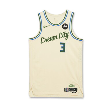 View full screen - View 1 of Lot 48. Myles Turner Milwaukee Bucks 2025-2026 Game Worn City Edition Jersey .