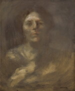 Eugène Carrière 歐仁・卡里埃 | Portrait de Madame Carrière 卡里埃夫人肖像