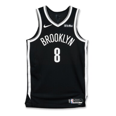 View full screen - View 1 of Lot 8. Egor Dёmin Brooklyn Nets 2025-2026 Game Worn Icon Edition Jersey | 3rd Career Game.