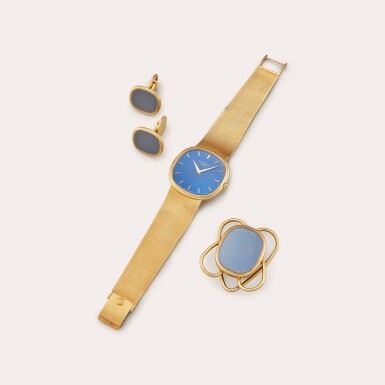 View full screen - View 1 of Lot 122. Reference 3739/1 Ellipse | A yellow gold automatic bracelet watch, Circa 1980.