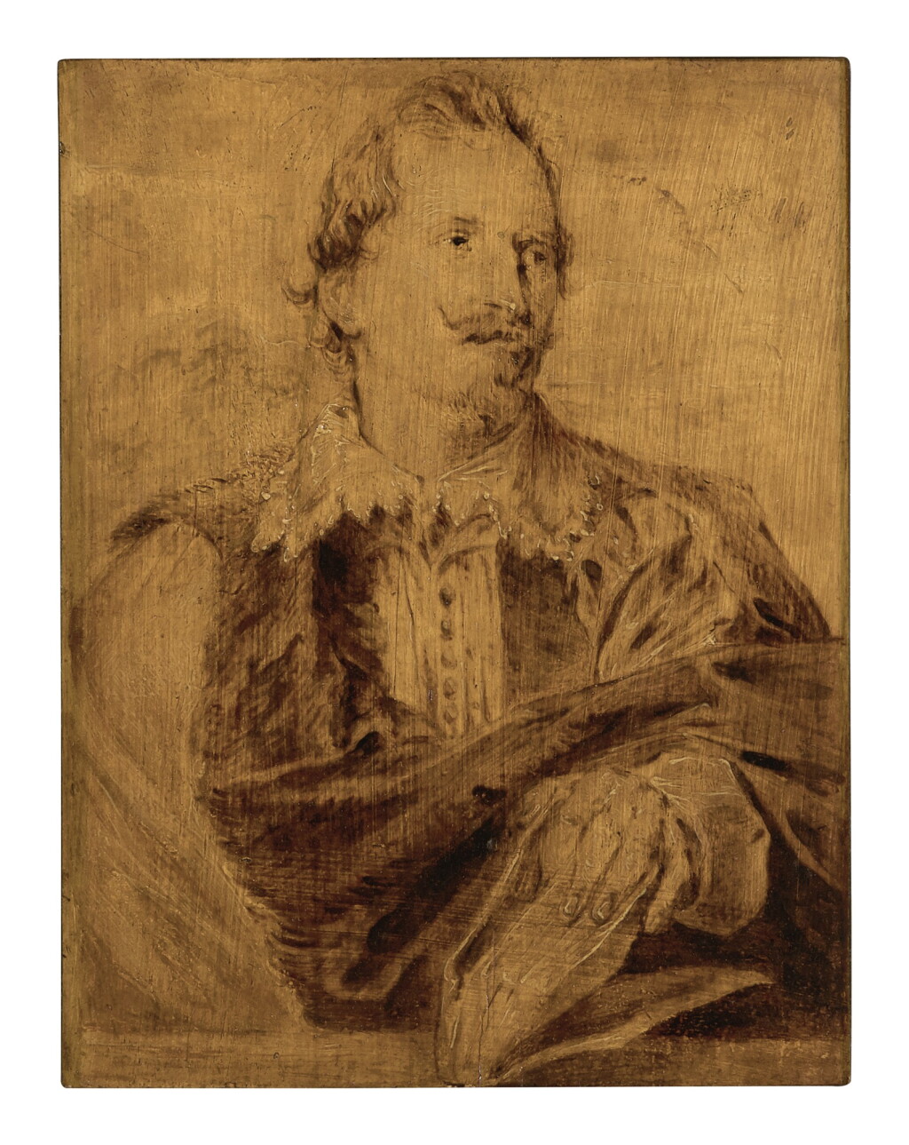 View full screen - View 1 of Lot 34. CIRCLE OF SIR ANTHONY VAN DYCK | PORTRAIT OF JEAN-GASPARD GEVAERTS (1593-1666).