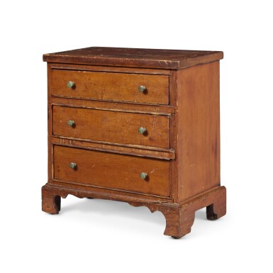 View full screen - View 1 of Lot 353. A Miniature Chippendale Chest of Drawers, Southern or Mid-Atlantic States, circa 1780.