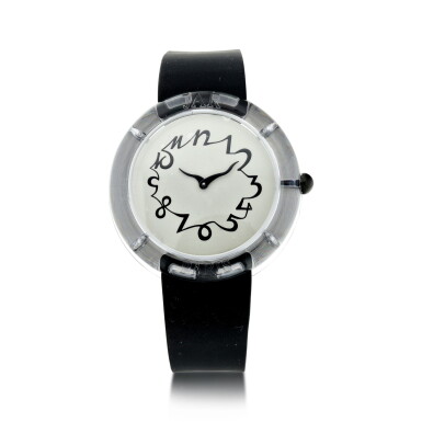 View full screen - View 1 of Lot 45. METROPOLITAN MUSEUM OF ART COLLECTION A STAINLESS STEEL AND PERSPEX WRISTWATCH, CIRCA 2013.