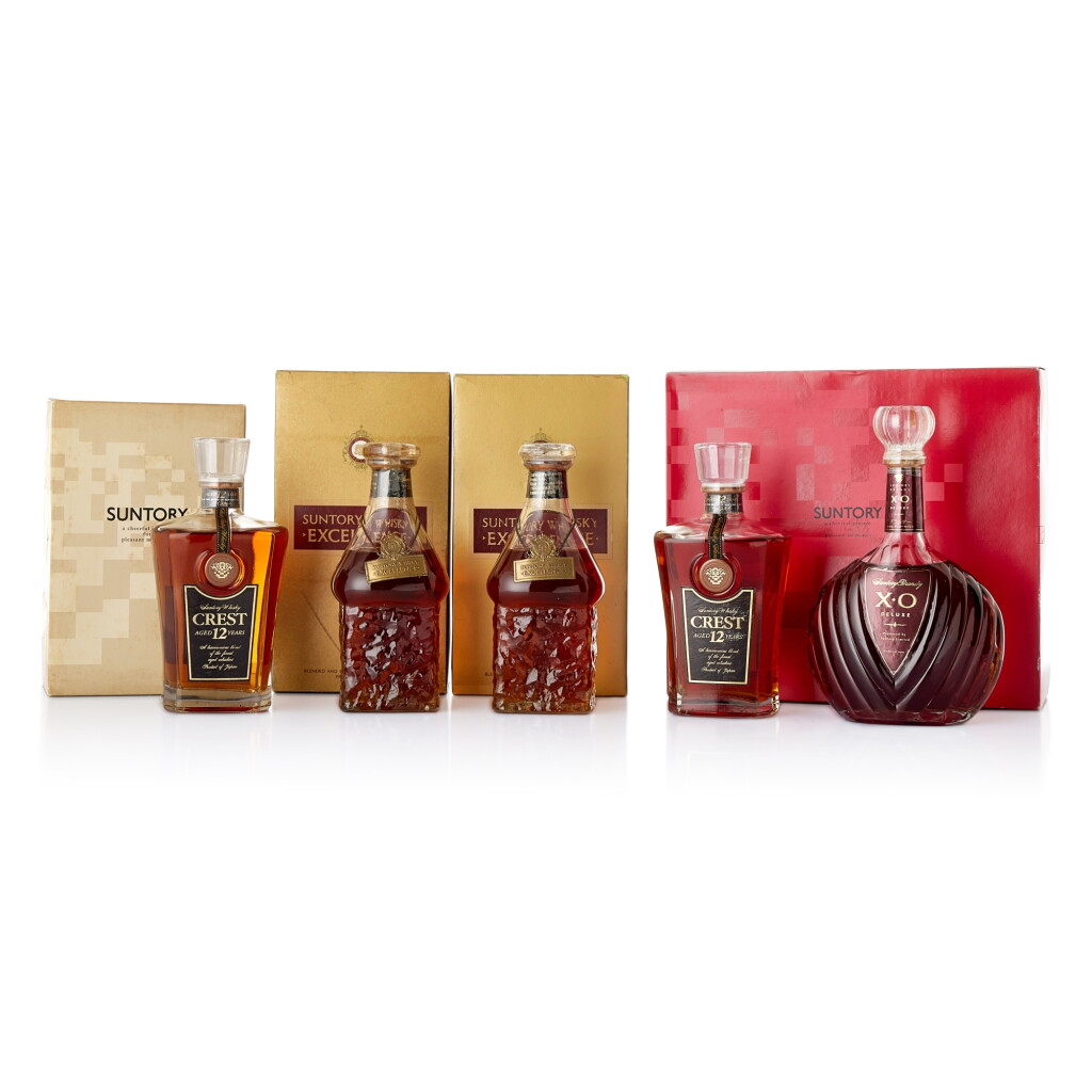 全萤幕检视 - 查看2785Suntory Blended Whisky & Brandy Mixed Lot 43.0 abv NV (3 BT70, 2 BT76)的1