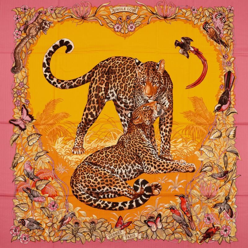 Shawl Hermes Jungle Hermes Scarf Jungle Love By Robert Dallet MINT!