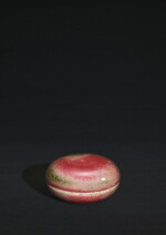 A peachbloom-glazed seal paste box and cover, Mark and period of Kangxi | 清康熙 豇豆紅釉印盒 《大清康熙年製》款