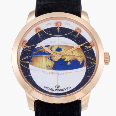 View full screen - View 1 of Lot 367. 1966 La Chambre des Merveilles 'Terre, Centre de l’Univers' - Reference 49534-52-R23-BB60 | A limited edition pink gold wristwatch with mother-of-pearl, aventurine and lapis lazuli dial | Circa 2016.