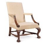A Very Rare Chippendale Serpentine-Front Lolling Chair, Boston, Massachusetts, Circa 1770