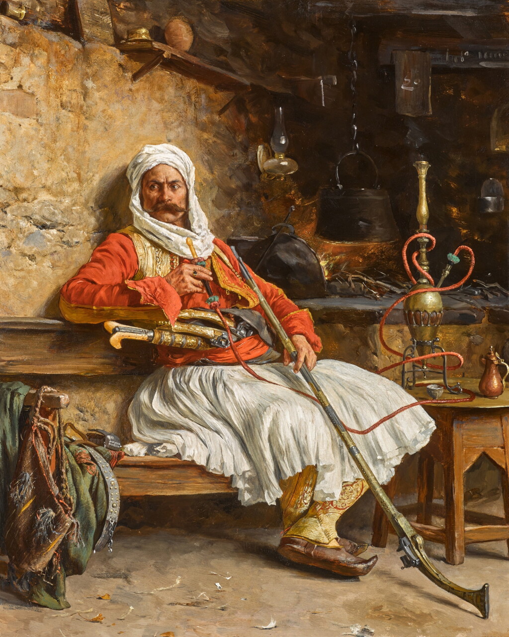 View full screen - View 1 of Lot 90. A Resting Bashi-Bazouk.