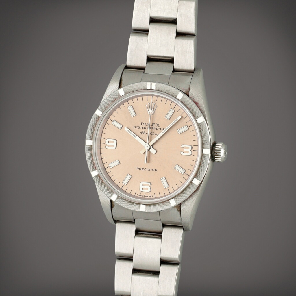View full screen - View 1 of Lot 194. Air King, Reference 14010 | A stainless steel wristwatch with bracelet | Circa 1996.
