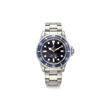 View full screen - View 1 of Lot 1070. ROLEX | REF 1665 DOUBLE RED SEA-DWELLER, A STAINLESS STEEL AUTOMATIC CENTER SECONDS WRISTWATCH WITH DATE AND BRACELET, CIRCA 1977 | 勞力士 |1665型號「DOUBLE RED SEA-DWELLER」精鋼自動上鏈鍊帶腕錶備日期顯示,年份約1977.