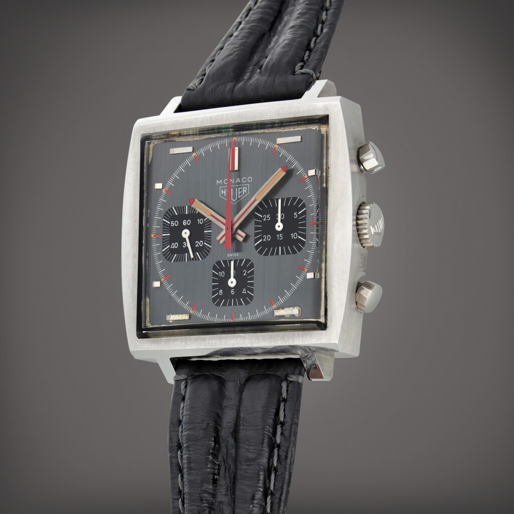 View full screen - View 1 of Lot 110. Monaco, Reference 73633G | A stainless steel chronograph wristwatch | Circa 1972.