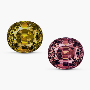 View full screen - View 1 of Lot 1348. Unmounted Colour-Change Sapphire | 7.83克拉 天然 未經加熱變色藍寶石.