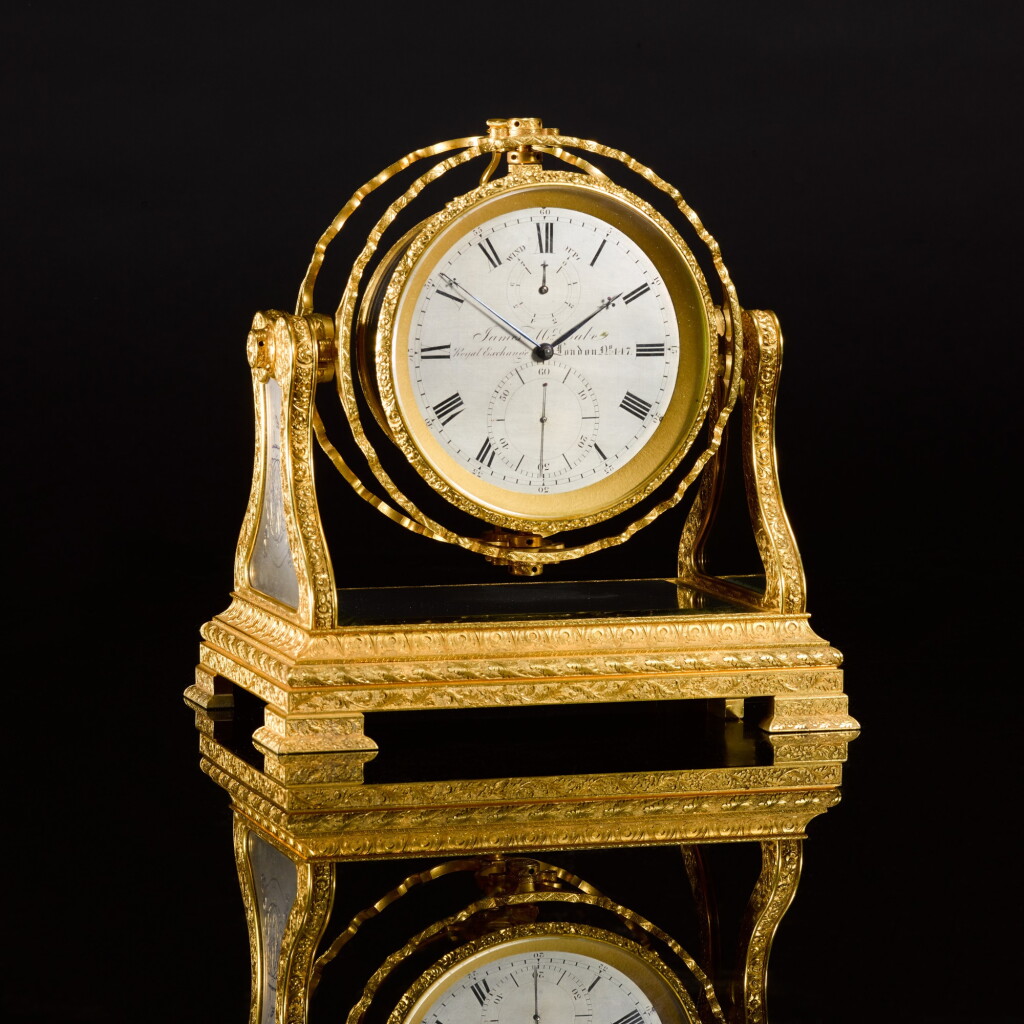 View full screen - View 1 of Lot 24. James McCabe No.447. An engraved gilt-brass eight-day desk chronometer, London, circa 1856.