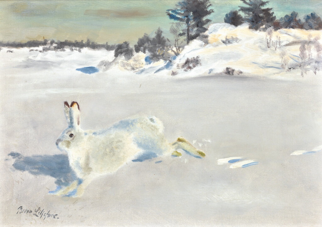 View full screen - View 1 of Lot 26. BRUNO LILJEFORS | White Hare in the Snow.