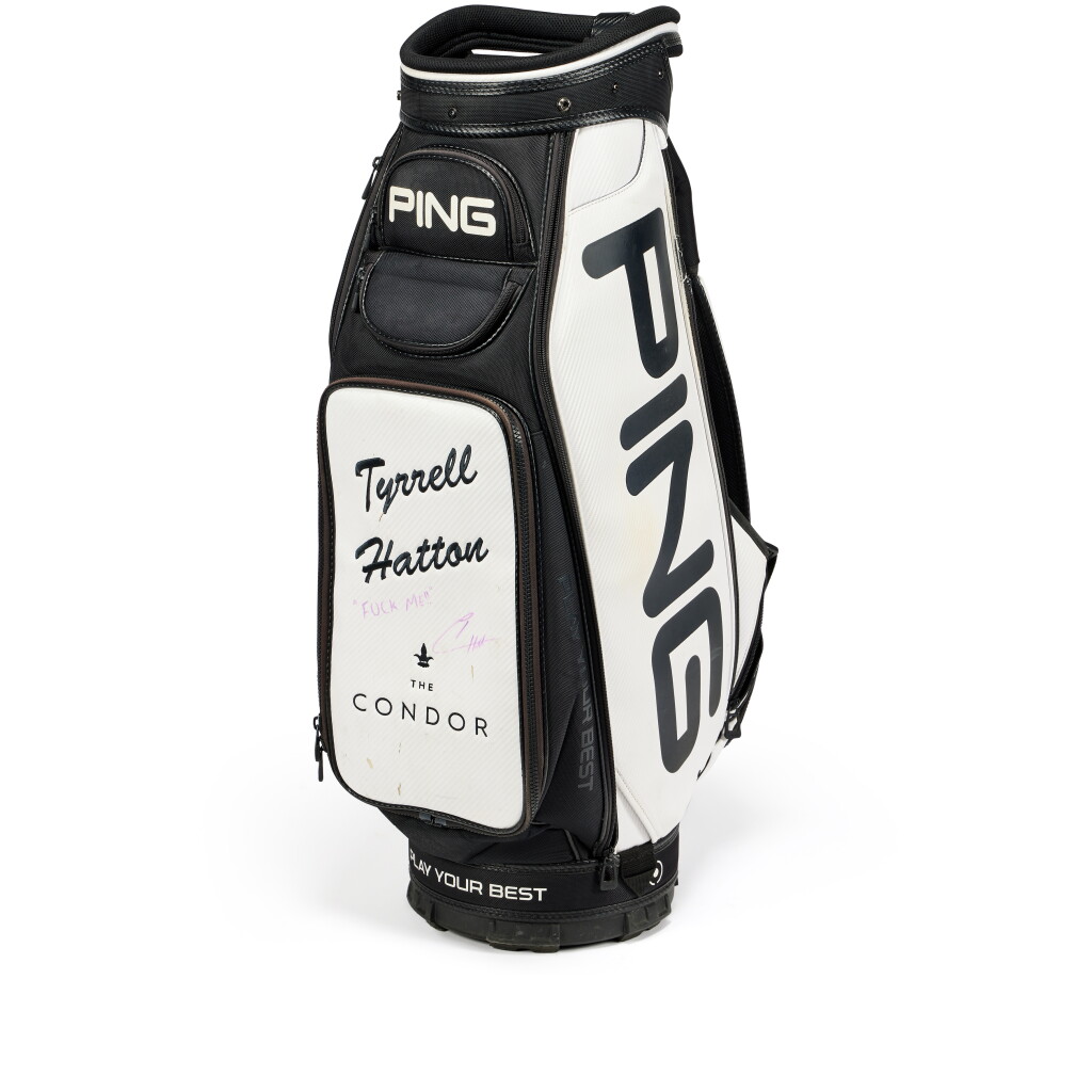 View full screen - View 1 of Lot 42. Tyrrell Hatton Signed Golf Bag.