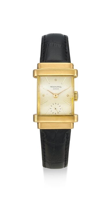View full screen - View 1 of Lot 8062. PATEK PHILIPPE | TOP HAT, REFERENCE 1450, A YELLOW GOLD WRISTWATCH, MADE IN 1942.